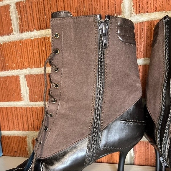 Stuart Weitzman Boots Womens 8.5 AA Brown Leather Witch Cosplay Steampunk S - Picture 7 of 15